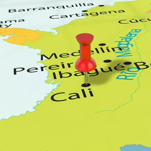 Mapa de Colombia en nota sobre cómo saber el código postal