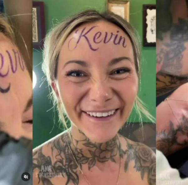La 'influencer Ana Stanskovsky causó revuelo en las redes sociales al tatuarse el nombre de su novio en la frente. Dice que lo ama y no se arrepiente.