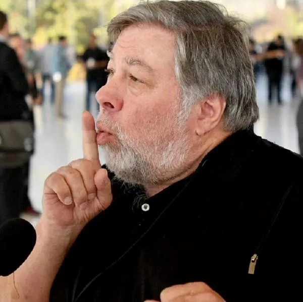 Apple co-founder Steve Wozniak motions to a camera ahead of a media event where Apple is expected to announce a new iPhone and other products in Cupertino, California on September 12, 2017. (Photo by Josh Edelson / AFP)