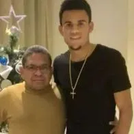Foto de Luis Manuel Díaz y Luis Díaz, en nota sobre el primer video del papá del jugador en libertad tras secuestro de Eln por 12 días.
