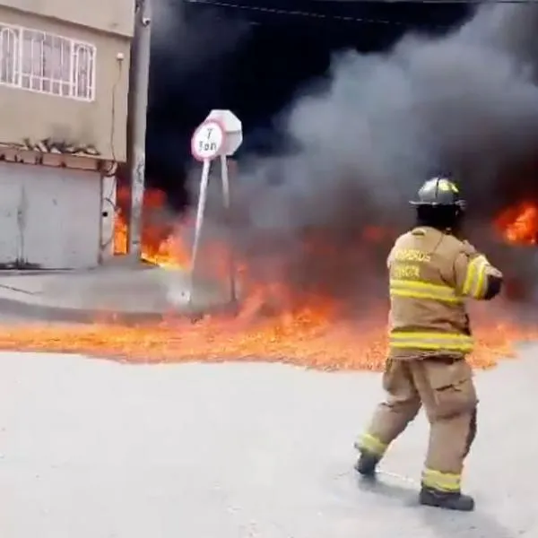 Foto de incendios en Hospital de Meissen, en Bogotá