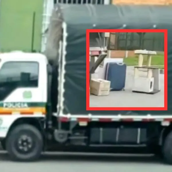 Camión de la Policía fue usado para hacer trasteo en occidente de Bogotá