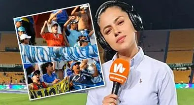 Sheyla García, periodista de Win que se peleó con hinchas de Millonarios por Atlético Nacional