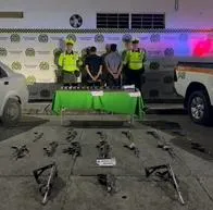 Incautación de armas en Cali.