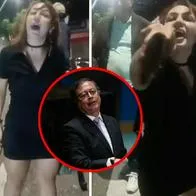 Gustavo Petro le respondió a mujer que lo insultó mientras le inmovilizaban la moto.