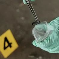 Escena del crimen. en relación con gota a gota que le disparó a mujer.