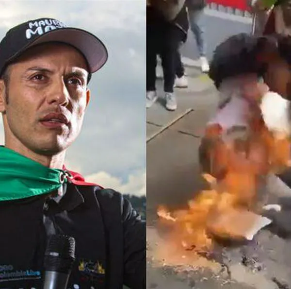Mauricio Martínez, quien quemó muñeco con cara de Gustavo Petro, participó de las últimas elecciones por el Centro Democrático.
