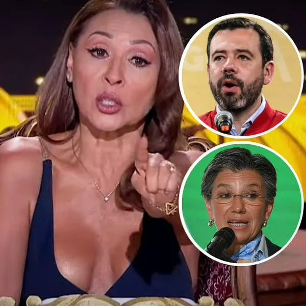 Fotos de Amparo Grisales, Claudia López y Carlos Fernando Galán, en nota de que la caldense, tipo Yo me llamo, habló a ambos políticos.