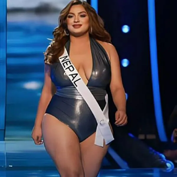 Reina de talla grande que va por título de Miss Universo cautivó en desfile de traje de baño.