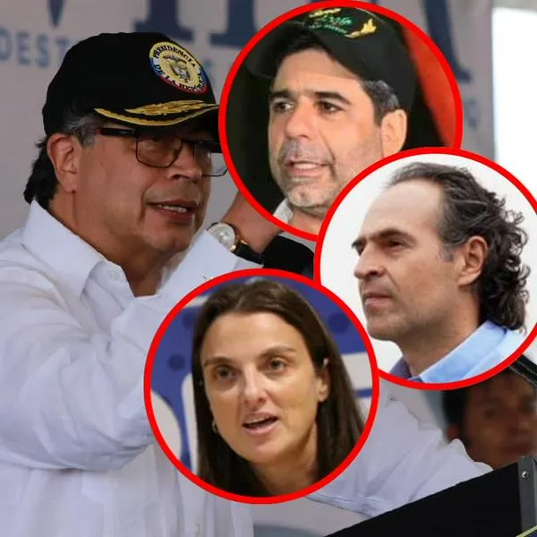 El presidente Gustavo Petro, quien culpó a Alejandro Char, 'Fico' Gutiérrez y Karen Abudinen de gritos en su contra durante partido de Colombia.