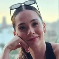 Foto de Lina Tejeiro a propósito de lanzamiento de su marca de maquillaje Coraje
