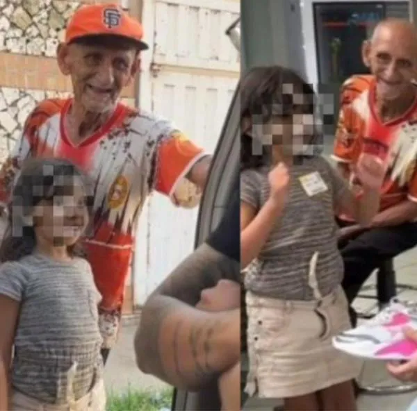 Abuelo y nieta fueron al cine por primera vez y su reacción es viral en redes
