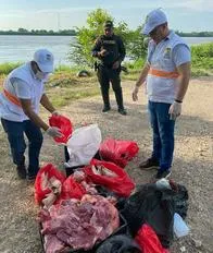 Incautaron y destruyeron 721 kilogramos de carnes y queso en Magangué, Bolívar