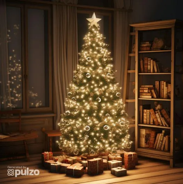 Cómo hacer un árbol de Navidad fácil, barato y utilizando poco espacio; sólo se necesitan guirnaldas y adornos a su elección.