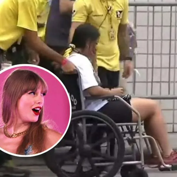 Foto de fanática colombiana agredida y de Taylor Swift, colombianas en concierto de la estadounidense en Brasil, atacadas en fila, se llevaron premio impensado.