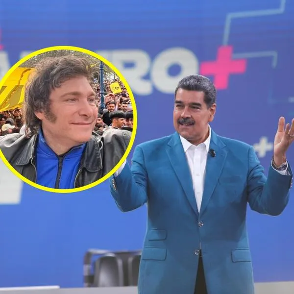 Javier Milei, presidente electo de Argentina, y Nicolás Maduro, gobernante venezolano.