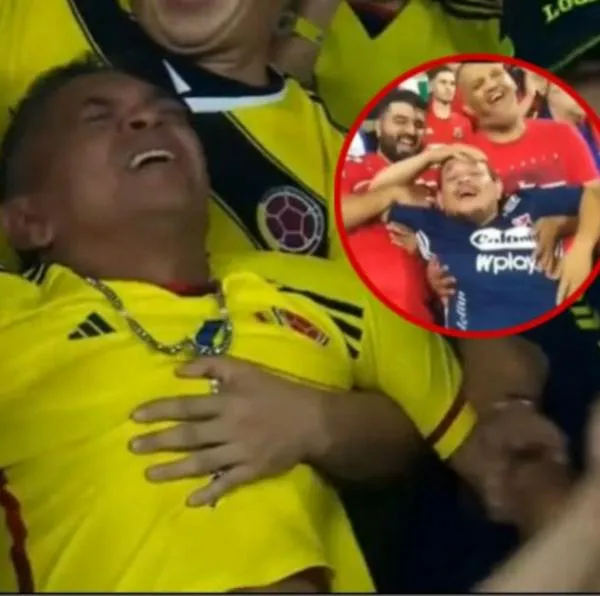Hincha del Medellín imitó al papá de Luis Díaz en su cuasidesmayo en el Metropolitano en partido de Selección Colombia.