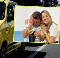 Daniella Álvarez le dio regalazo a taxista bogotano que manejaba con prótesis hecha de tabla.