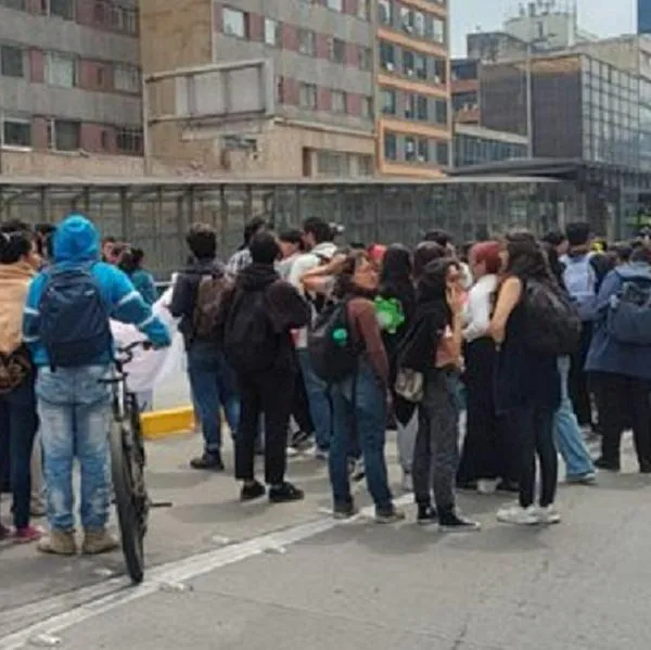 Bloqueos en Bogotá. 