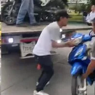 Intolerancia en el sur de Cali: Bajan motocicletas de grúa en medio de un operativo