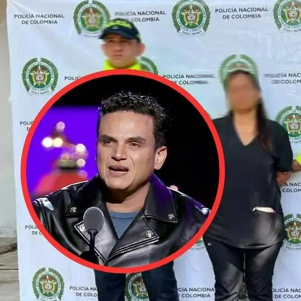 Momento de la captura de la empleada de Silvestre Dangond, quien estaría involucrada en el millonario robo a la casa del artista en Valledupar