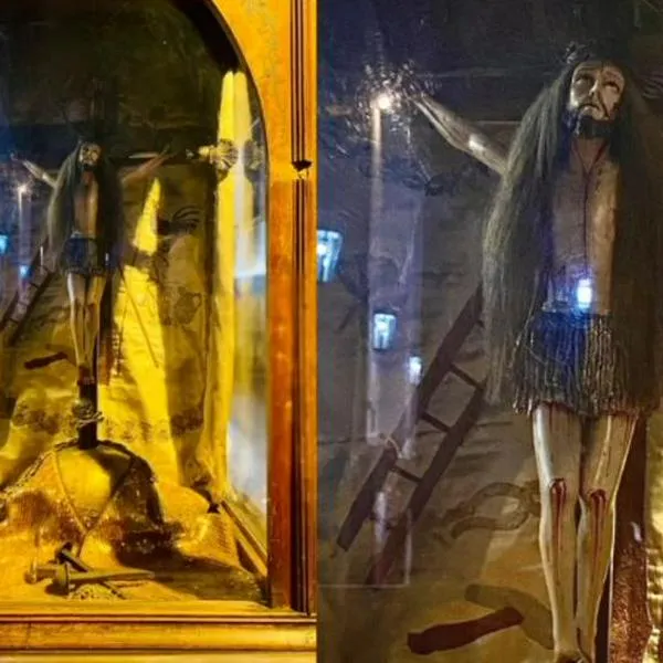 En la iglesia de San Francisco de Bogotá hay una figura de Jesucristo que supuestamente le crece el pelo. Muchos piden una investigación científica.