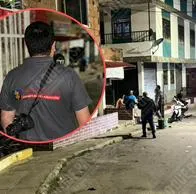 Escena del crimen.  en relación con asesinato de joven en Santander.