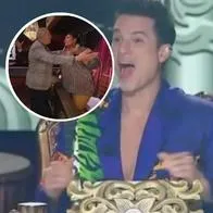 Fotos de Pipe Bueno y de César Escola, en nota de que el argentino se besó en Yo me llamo con jurado y el vallecaucano quedó sorprendido; video de cómo fue.