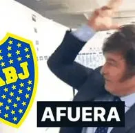 Meme para Boca Juniors por no ir a Copa Libertadores; incluyen a Javier Milei