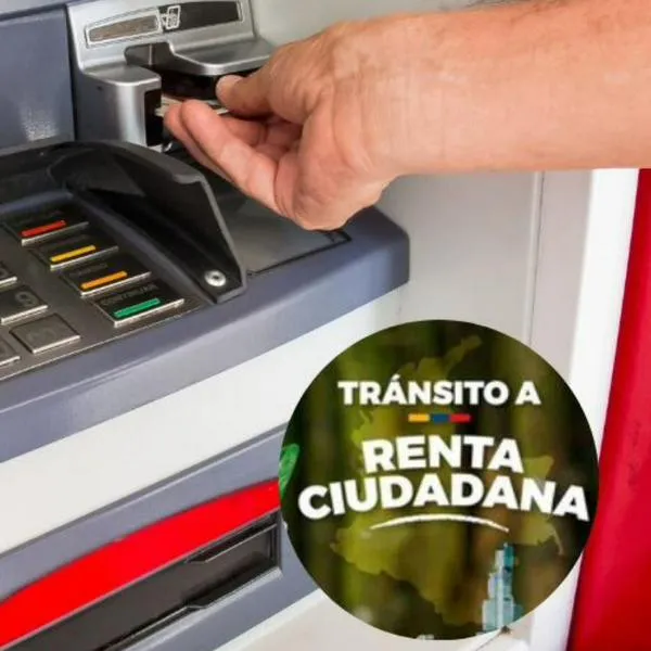 Foto de cajero automático con logo de Renta Ciudadana