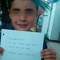 Gonzalo, el niño que hizo una carta a Papá Noel pidiendo ladrillo para Navidad con el fin de construir su casa arrasada por un incendio