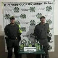 Incautaron en Bolívar 50 botellas de licor adulterado que iban a ser vendidas en Navidad