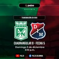 Siga en vivo la transmisión del partido entre Nacional y Medellín.
