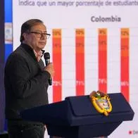 Gustavo Petro dice sistema educativo en Colombia ha fracasado por los malos resultados en las pruebas Pisa.