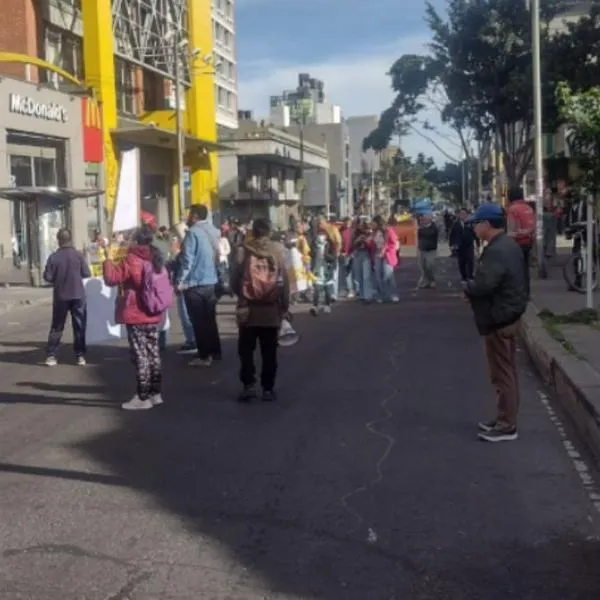 Foto de manifestantes en Chapinero