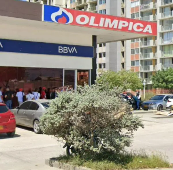 Sede del banco BBVA  en el sector de Sol Real en Soledad, área metropolitana de Barranquilla, en la que robaron este 7 de diciembre