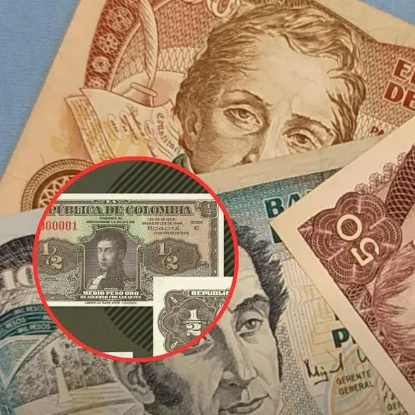 Billete de medio peso colombiano que puede costar un millón de pesos