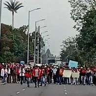 Manifestación en Bogotá hoy: cierres de Transmilenio en avenida El Dorado