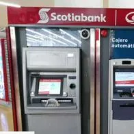 Foto de cajero de Scotiabank Colpatria, en nota de si ese banco contestó si se iría de Colombia y dicen qué pasará con tarjetas de crédito