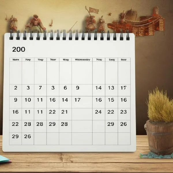 Calendario, en nota sobre festivos y Semana Santa de 2024
