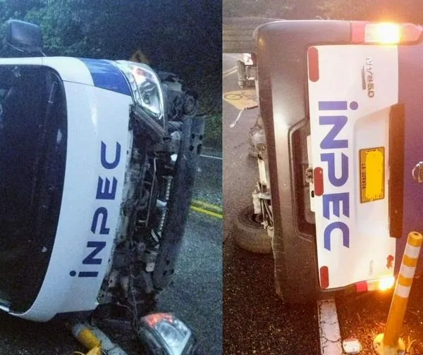 Guardián del Inpec resultó herido en un aparatoso accidente ocurrido en el Tolima  