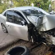 Así quedó el carro en el que una niña de 2 años murió luego de un fuerte choque en Tolima