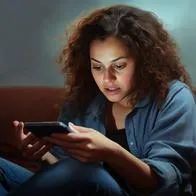 Persona leyendo mensaje, en nota de cómo hacer que no lleguen mensajes de Claro, Tigo y más