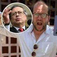 Fotos de Daniel Samper y de Gustavo Petro, en nota de que el periodista al presidente le cobró el mamola con dura pulla sobre actualidad en Colombia.