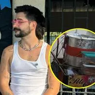Camilo comprando peto caliente en una calle de Montería antes del 'show' de Manuel Turizo.