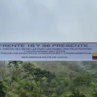 Ciudadanos denuncian pancartas de disidencias de las Farc en varias zonas del país con mensajes de “feliz Navidad”