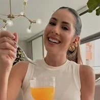 Carolina Soto se fue de vacaciones en lujosa finca con piscina de lujo