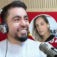 Fotos de 'Jhovanoty' y Laura Acuña, en nota de que la presentadora enfureció con el humorista fuera de cámaras de 'La vuelta al mundo en 80 risas' (Caracol)