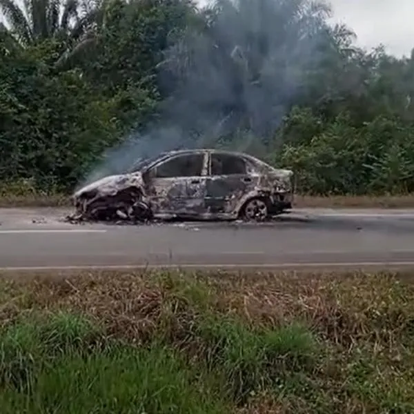 Tragedia en Chiriguaná: dos menores de edad incinerados dentro de un vehículo tras accidente de tránsito