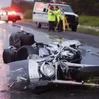 Foto de moto en accidente de tránsito en Meta, en el que murieron dos personas